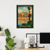 Poster Vintage travel France, Château d'Amboise - (Bureau à domicile)