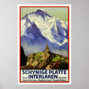 Poster Vintage travel, Interlaken