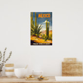 Poster Vintage travel, Mexique (Cuisine)