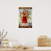 Poster Vintage travel, Mexique (Cuisine)