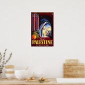 Poster Vintage travel, Palestine (Cuisine)
