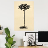 Poster Vintage Tropical Island Palm Tree Modèle vierge (Bureau à domicile)