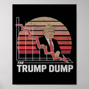 Poster Vintage Trump Dump Dump Anti Trump Stock Market Cr