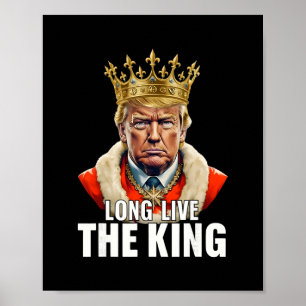 Poster Vintage Trump Vive le roi Patriote américain