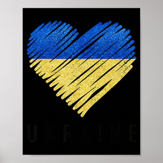 Poster Vintage Ukraine Fierté du drapeau ukrainien (Devant)