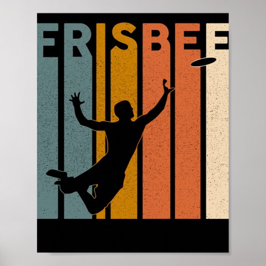 Poster Vintage Ultimate Frisbee Sport Retro (Devant)