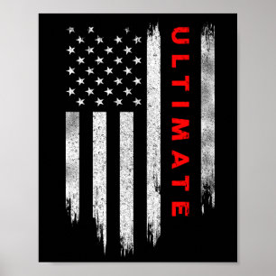 Poster Vintage Ultimate Frisbee Sport Us