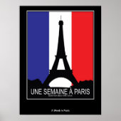 Poster vintage Une semaine à Paris (Devant)