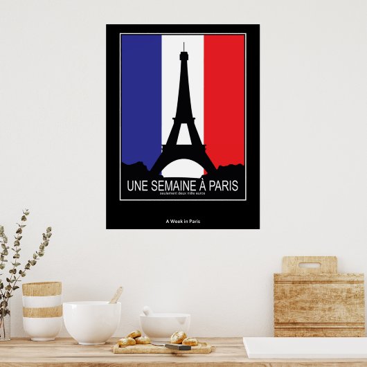 Poster vintage Une semaine à Paris (Cuisine)