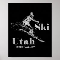 Vintage Utah Deer Valley Skiing The