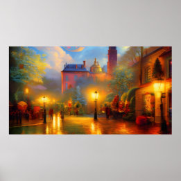 Poster Vintage Vacances art vieux thème coloré