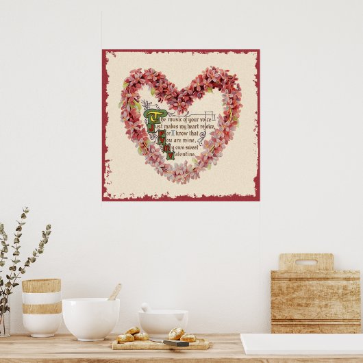Poster vintage Valentine (Cuisine)