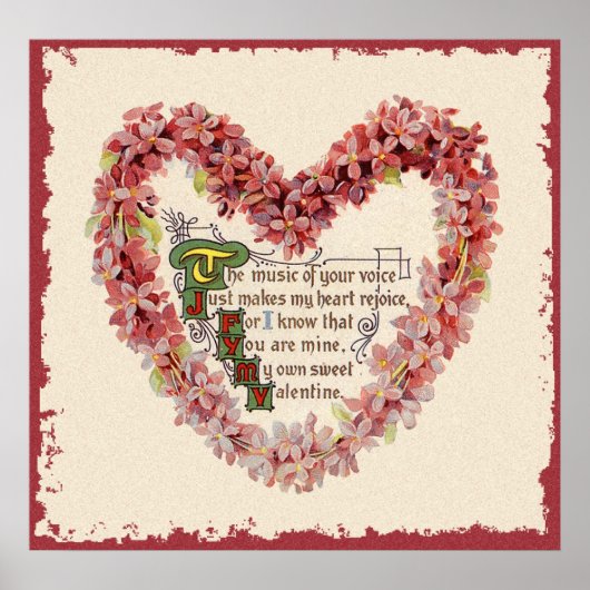 Poster vintage Valentine (Devant)
