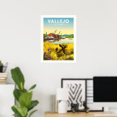 Poster Vintage Vallejo California (Bureau à domicile)
