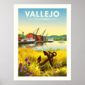 Poster Vintage Vallejo California (Devant)
