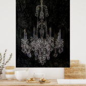 Poster Vintage vampire gothic distressed chandelier (Cuisine)