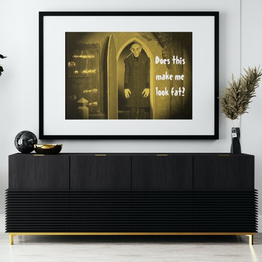 Poster Vintage Vampire Horreur Nosferatu Mustard Jaune