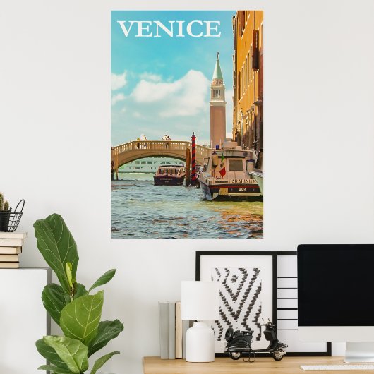 Poster Vintage Venice (Bureau à domicile)