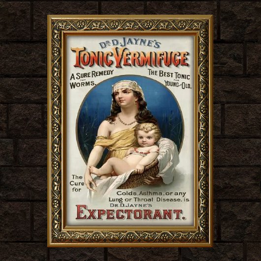 Poster Vintage Vermifuge Medicine Advertising