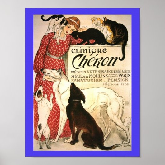 Poster Vintage Veterinary Ad French 1905 (Devant)