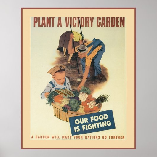 Poster Vintage Victory Garden (Devant)
