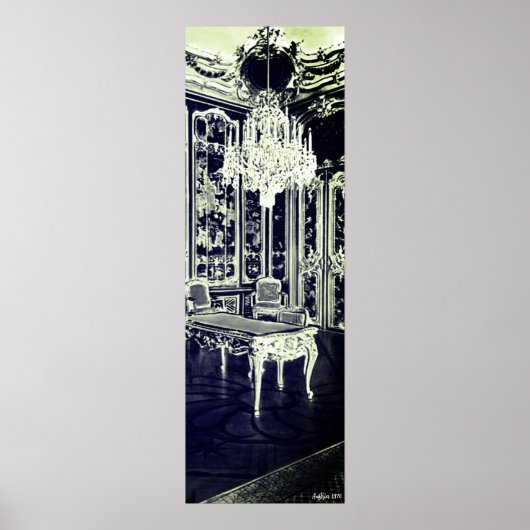 Poster Vintage Vienna Schonbrunn palace Vieux Laque Room (Devant)