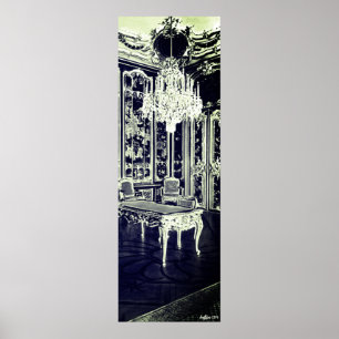 Poster Vintage Vienne palais de Schonbrunn salle Vieux La
