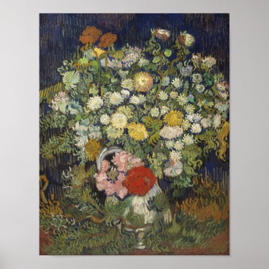 Poster Vintage Vincent Van Gogh Bouquet de fleurs (Devant)