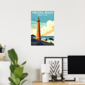 Poster Vintage Virginia Beach (Bureau à domicile)