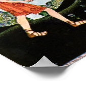 Poster Vintage Virginia Sterrett Dragon rencontre un guer (Coin)