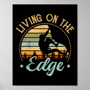 Poster Vintage Vivre Sur Le Fil Alpinisme Escalade