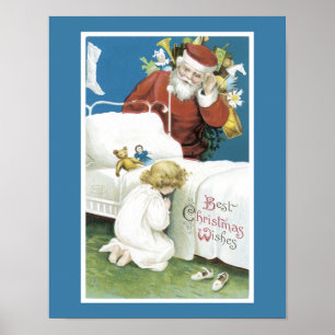 Poster Vintage voeux de Noël