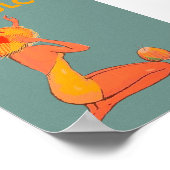 Poster Vintage voyage Acapulco Mexique (Coin)