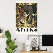 Poster Vintage voyage Afrika (Bureau à domicile)