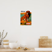 Poster Vintage voyage Afrique (Cuisine)