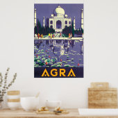 Poster Vintage voyage Agra (Cuisine)