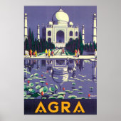 Poster Vintage voyage Agra (Devant)