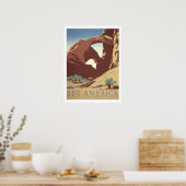 Poster Vintage voyage américain (Cuisine)