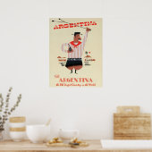 Poster Vintage voyage argentin (Cuisine)