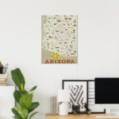 Poster Vintage voyage Arizona Poster (Bureau à domicile)