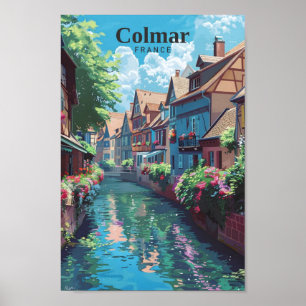 Poster Vintage voyage artistique de Colmar France
