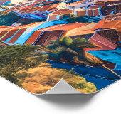 Poster Vintage voyage artistique de Singapour (Coin)