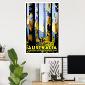 Poster Vintage voyage Au (Bureau à domicile)