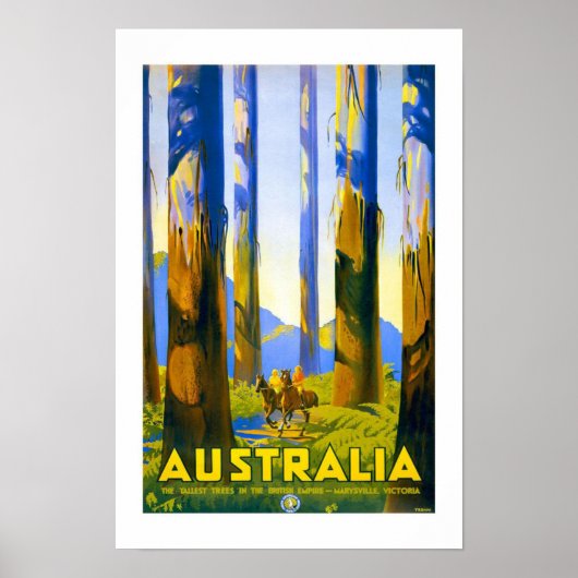Poster Vintage voyage australien (Devant)