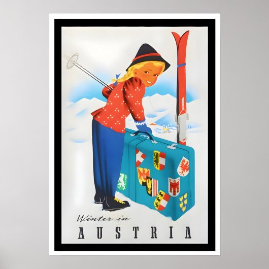Poster Vintage voyage Autriche (Devant)