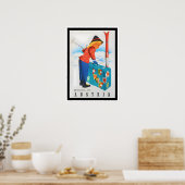 Poster Vintage voyage Autriche (Cuisine)