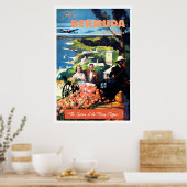 Poster Vintage voyage aux Bermudes (Cuisine)