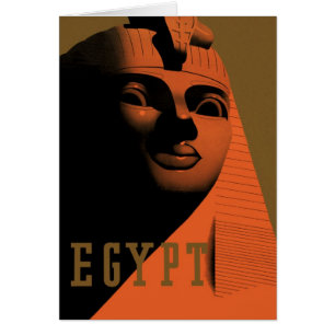 Poster Vintage voyage avec Sphinx, Egypte, Afrique
