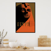 Poster Vintage voyage avec Sphinx, Egypte, Afrique (Cuisine)