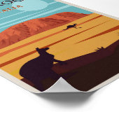 Poster Vintage voyage Ayers Rock Australie (Coin)